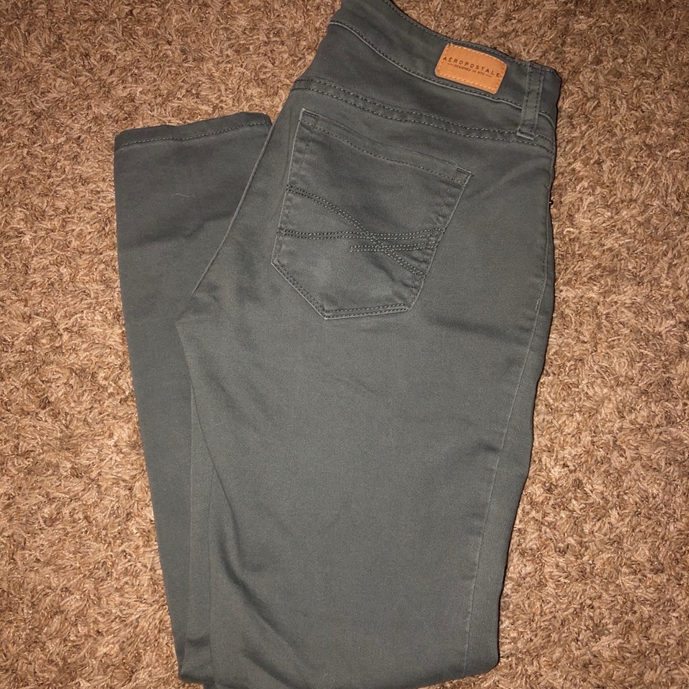 Aeropostale green jeggings.